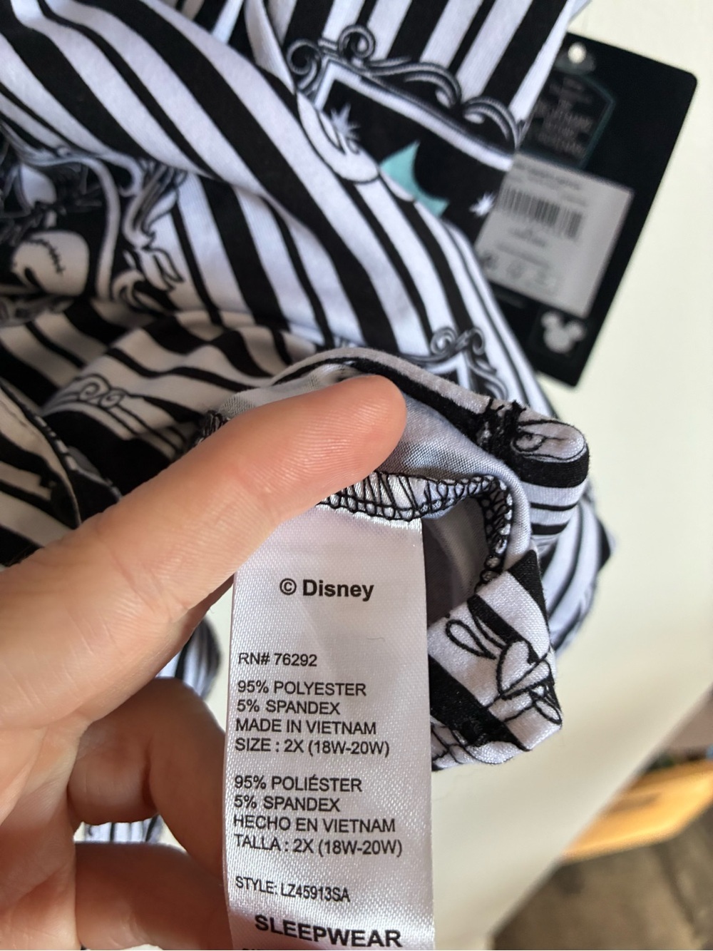 Disney Nightmare Before Christmas Pajama Top Bowling Shirt 2X - Picture 5 of 5